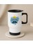 Kişiye Özel Babalar Günü Tasarımlı Kulplu Beyaz Çelik Bardak Termos Mug 450ML-2, Babalar Günü , Babaya 1