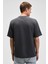 Chıc Erkek Relaxed Fit Dokulu Pamuk Kumaş Antrasit T-Shirt 5