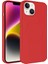 Apple iPhone 14 Kılıf Magsafe Wireless Şarj Özellikli Pastel Renk Silikon Hgea Plas Kapak-Kırmızı 1