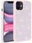 Apple iPhone 11 Kılıf Parlak Taşlı Tasarım Hgea Ston Kapak-Pembe 1