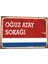 Oğuz Atay Sokağı Tabela Tarz Retro Ahşap Poster 809 1