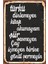 Türkü Kitap Şiir Çay (10 cm x 20 Cm) Mini Retro Ahşap Poster 1