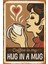 Fincanda Kahve Aşkı Mutfak Dekorasyonu Retro Ahşap Poster 1