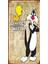 Silvester And Tweety Bir Kedi Gördüm Sanki Çizgifilm Çocuk Odası Mini Retro Ahşap Poster 1