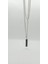 Silver Renk Plaka Uçlu Çelik Kolye (65 Cm) 2