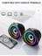 Sada Ev Hoparlör Seti Masaüstü Bilgisayar Hoparlörleri 3.5mm Kablolu Dizüstü Bilgisayar Hoparlörleri USB ile Çalışan Rgb Atmosferik Işıklı Ses Kutusu (Yurt Dışından) 5