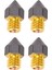 4 Adet 3D Yazıcı Nozulu Üç Delikli Yüksek Akışlı Hızlı Baskı Ekstrüderleri Ptfe Kaplamalı Pirinç Baskı Kafası Ender‑3 Ender‑3 Pro 3D Yazıcı 0.3mm (Yurt Dışından) 2