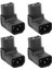 Adet C14 - C13 Adaptörü 90 Derece 2500W 2.5A - 10A Pvc Bakır Iec Güç Adaptörü Ups Pdu Ups Bilgisayar Için (Yurt Dışından) 1