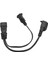 C14 - Nema 1 15R 5 15R Y Ayırıcı 30CM Pvc IEC320 C14 Erkek - Nema 1 15R 5 15R Dişi Güç Kablosu Dizüstü Bilgisayar Güç Adaptörleri Masa Lambaları Hoparlörler Için (Yurt Dışından) 2