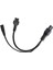 C6 Ila C5 C7 Y Ayırıcı Güç Kablosu Pvc Kabuk Tak ve Çalıştır IEC320 C6 Erkek Ila C5 + C7 Dişi Ayırıcı Adaptör Kablosu 30CM (Yurt Dışından) 3