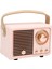 Retro Bluetooth Hoparlör Hifi Stereo Hızlı Iletim Düşük Güç Tüketimi Taşınabilir Vintage Hoparlör Ev Dış Mekan Pembe (Yurt Dışından) 3