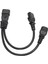 IEC320 C14 Ila IEC320 C13 C15 Güç Kabloları Erkekten Dişi Bilgisayar Y Ayırıcı Adaptör Kablosu Ekran Pc Masaüstü Yazıcı Tarayıcı 1.0ft (Yurt Dışından) 4