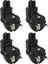 4 Adet Eu4.8mm - IEC320 C5 Güç Adaptörü Evrensel Standart Bilgisayar Güç Adaptörü 100‑ (Yurt Dışından) 1