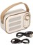 Bluetooth Hoparlör Stereo Hifi Ses USB Şarj Retro Taşınabilir Kablosuz Hoparlör Ev Seyahat Beyaz (Yurt Dışından) 1