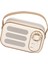 Bluetooth Hoparlör Stereo Hifi Ses USB Şarj Retro Taşınabilir Kablosuz Hoparlör Ev Seyahat Beyaz (Yurt Dışından) 5