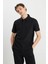 Regular Fit Siyah Erkek Polo Yaka T-Shirt W2510720001 2