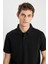 Regular Fit Siyah Erkek Polo Yaka T-Shirt W2510720001 3