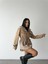 Chanel -Trench Garnili Kapişonlu Belden Büzgülü Mont - Bej 2