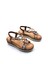 G25Y171 Dolgu Taban Espadril Detaylı Lastikli ve Taşlı Kadın Camel Beji Şık Spor Sandalet 1