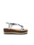 G25Y171 Dolgu Taban Espadril Detaylı Lastikli ve Taşlı Kadın Beyaz Şık Spor Sandalet 2
