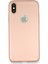 iPhone Xs Uyumlu Ince Esnek Soft Rubber Telefon Kılıfı - Rose Gold 1