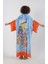 Mavi Tavus Kuşu Desenli Kimono 1
