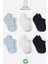 Basic Penye Sneakers Çorap 6'lı BS20101B Ekru Gri Siyah 1