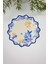 Royal White Uyumlu Çiçek ve Kuş Desenli Nakış Kenar Kumaş Kokteyl Peçetesi 1 Adet 1