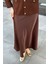 Kiloş Saten Etek Kahverengi 5