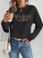 Kadın Uzun Kollu Bisiklet Yaka Desenli Viskon Iki Iplik Bluz 3