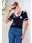 4320 Polo Yaka Basic Triko Bluz - Siyah 2