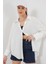 Örme Oversize Gömlek 20264 - Beyaz 4