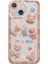 Apple Iphone 14 Uyumlu Kılıf Bear And Rabbit Silikon Kılıf Kahverengi 2