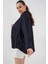 Örme Oversize Gömlek 20264 - Lacivert 3