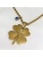 Kararmaz Yonca Kolye Burgu Zincir 60CM Kuyumcu Model Kolye, Kadın Kolye , Gold Yonca Kolye 2