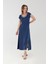 Basic Oversize Yırtmaçlı Biyeli Penye Elbise 1