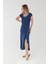 Basic Oversize Yırtmaçlı Biyeli Penye Elbise 2