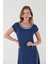Basic Oversize Yırtmaçlı Biyeli Penye Elbise 3