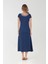 Basic Oversize Yırtmaçlı Biyeli Penye Elbise 4
