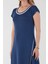 Basic Oversize Yırtmaçlı Biyeli Penye Elbise 5