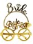 Bride Yazılı Taç ve Bride To Be Yazılı Gözlük Seti Altın Renk 1