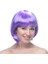 Lila Kısa Model Parti Peruğu Küt Saç 1