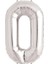 Gümüş Rengi Folyo Rakam Balon 1 Metre 1