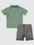 Erkek Bebek Şortlu Takım 6-18 Ay Yeşil 2