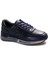 Erkek Hakiki Deri Sneaker Günlük Rahat Spor Yürüyüş Casual Bağcıklı Ayakkabı Lacivert 600ma326 3