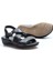 Kadın Deri Rahat Yazlık Casual Günlük Sandalet Siyah 864zar05 5