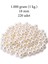 1.000 Gram (1 Kg.) 18MM Krem Renk Plastik Inci Boncuk Çanta ve Takı Yapım Boncuğu (~220 Adet) 1
