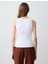 Beyaz U Yaka Dar Kesim Atlet 5