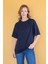 Basic Bisiklet Yaka Oversize Tişört 1
