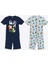 Bisiklet Yaka Erkek Çocuk Şortlu Pijama Takımı 2'li (S5) 1